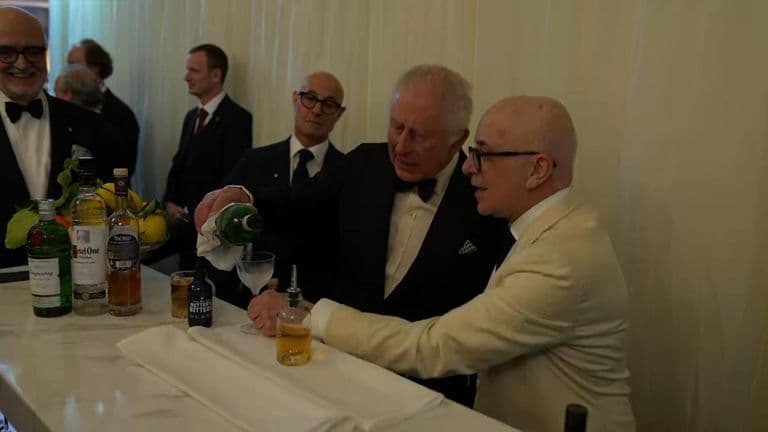 King and Queen joined by the Beckhams, Helen Mirren and Stanley Tucci for black-tie dinner at Highgrove