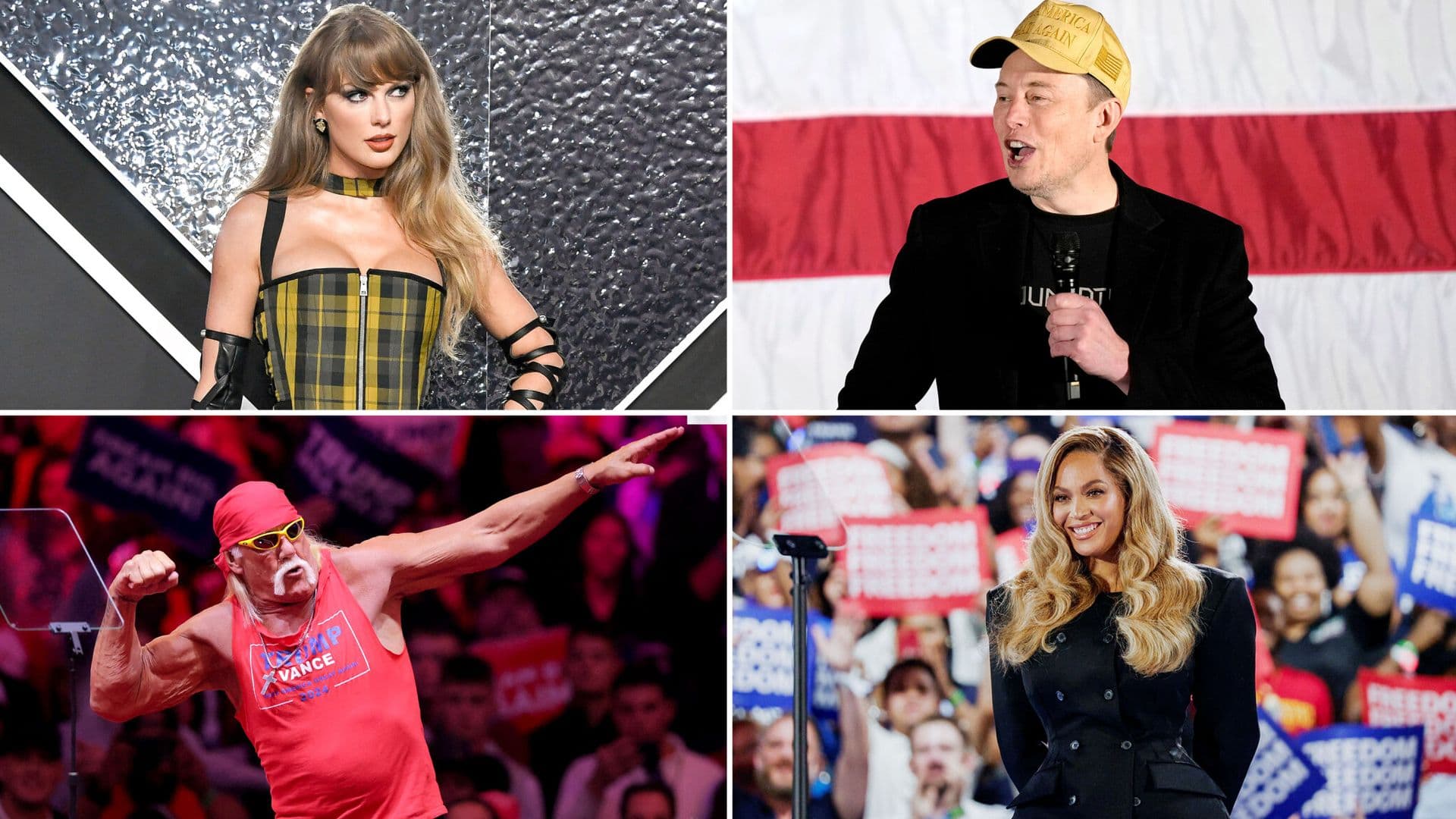 US election: The celebrities backing Donald Trump or Kamala Harris