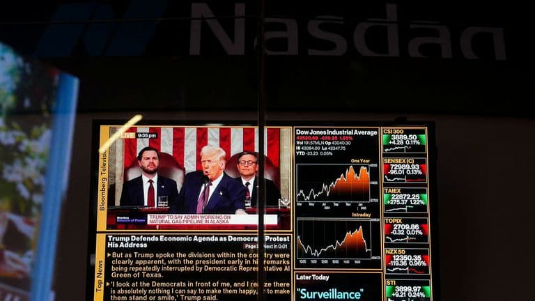 US shares drop sharply after Trump refuses to rule out recession