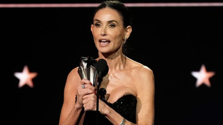 Demi Moore continues winning streak at Critics Choice Awards – as Zoe Saldana and Adrien Brody also take home top prizes