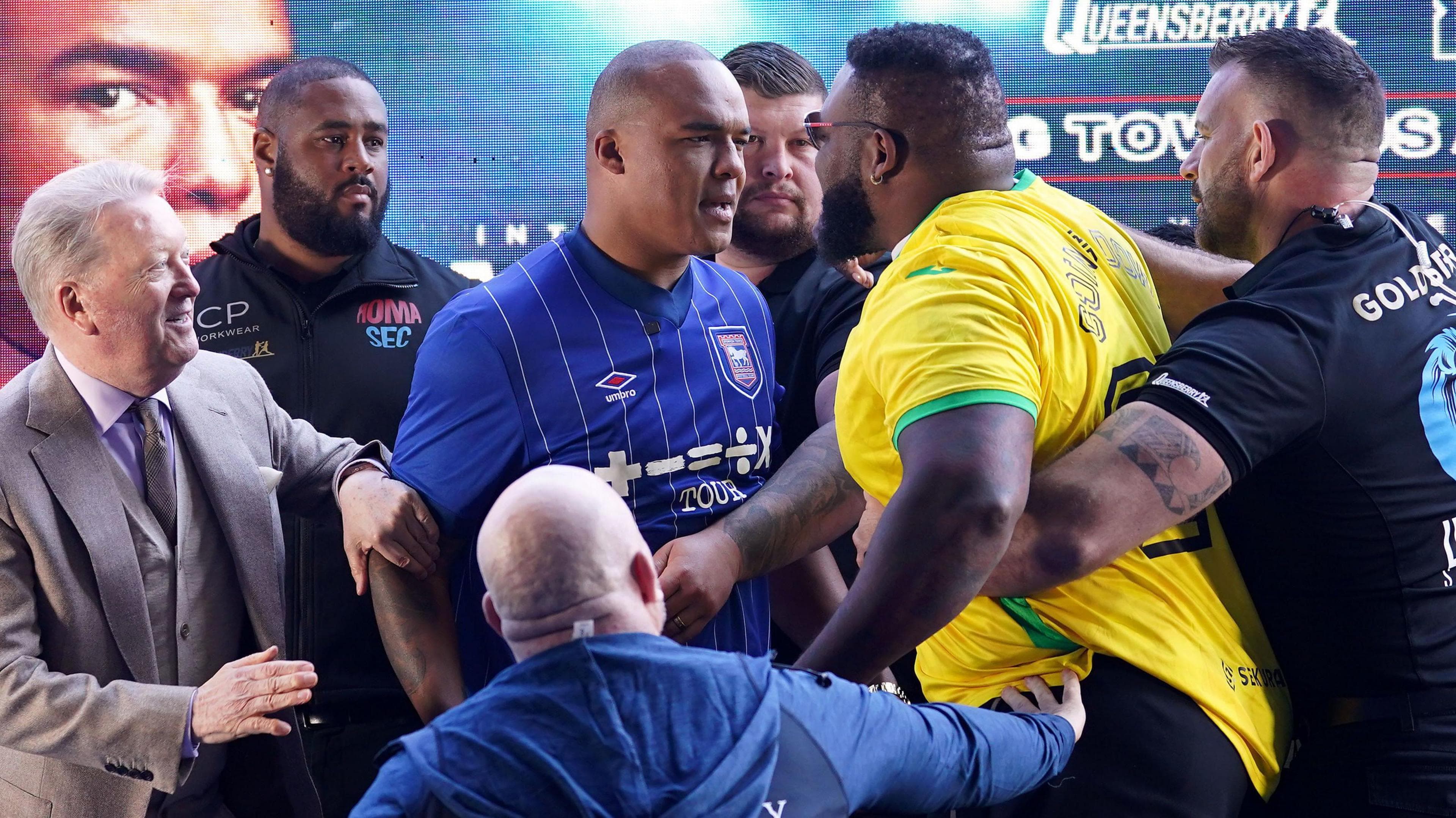 Wardley v Miller: Fabio Wardley and Jarrell Miller news conference descends into chaos