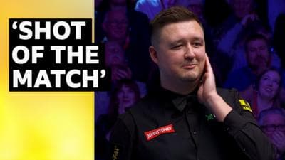 Masters Snooker: Kyren Wilson pots ‘shot of the match’ against Luca Brecel