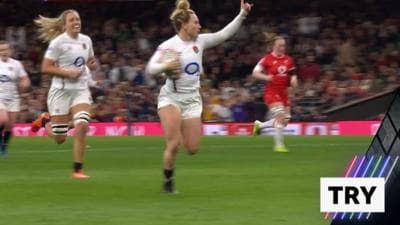 Women’s Six Nations: Meg Jones scores brilliant try for England against Wales