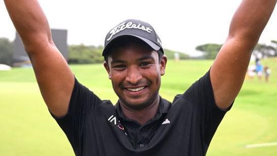 South African Open: Dylan Naidoo beats Laurie Canter in play-off after final round abandoned