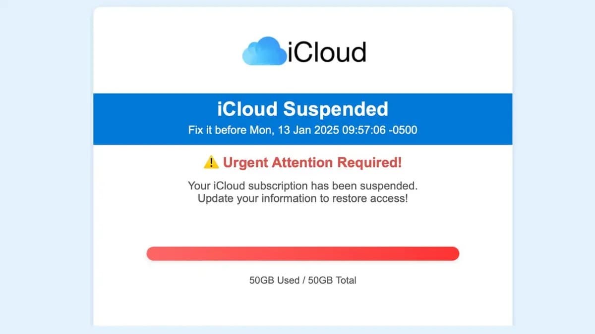 Don’t fall for that sneaky iCloud storage alert in your inbox