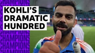 Virat Kohli smashes four to reach century and secure India win over Pakistan