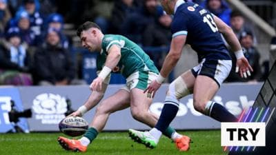 Six Nations: Nash scores first try for Ireland against Scotland