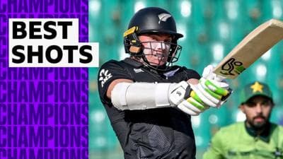 ICC Champions Trophy: Tom Latham scores century for New Zealand