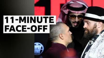 Fury vs Usyk 2: Heavyweight opponents hold face-off for 11 minutes