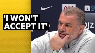 Ange Postecoglou: Tottenham manager says fans putting phones in his face is bullying tactic