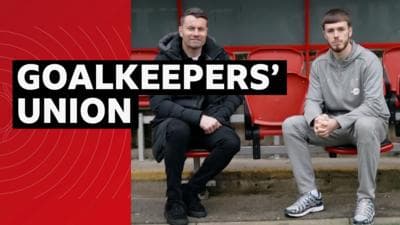 Shay Given meets Leyton Orient keeper Josh Keeley before Man City