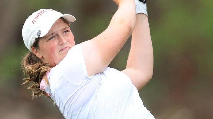 Augusta National Women’s Amateur: Lottie Woad shares lead heading to Augusta finale