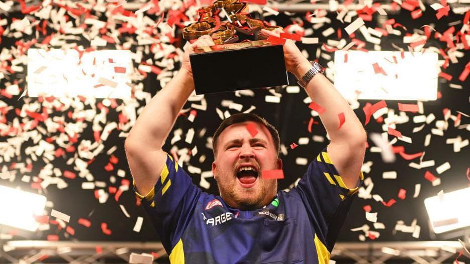 UK Open: Teenager Luke Littler thrashes James Wade in final to win £110,000 in Minehead
