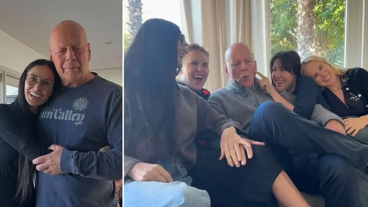 Bruce Willis seen in rare new photos as he celebrates milestone 70th birthday with Demi Moore and family