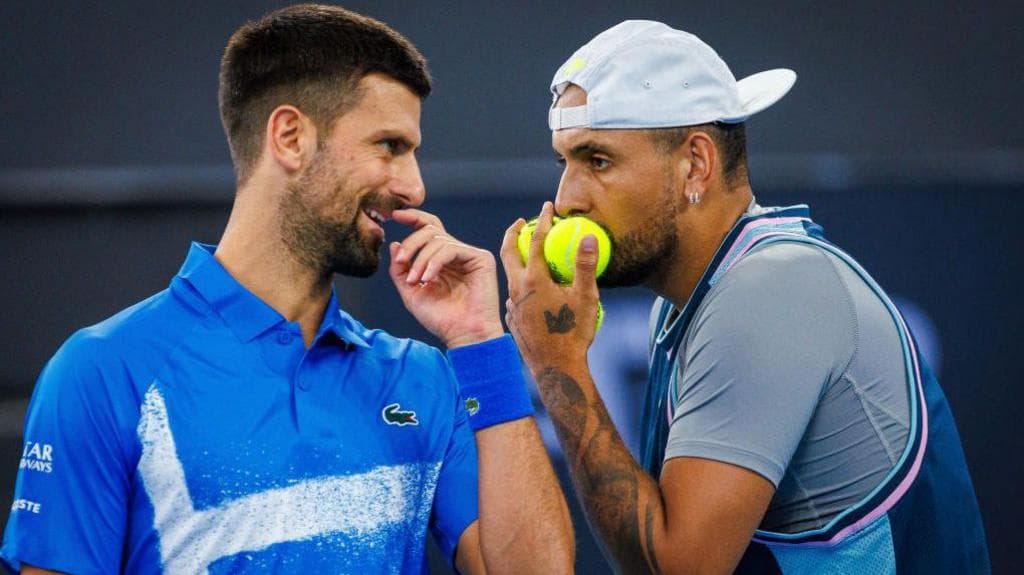 Novak Djokovic and Nick Kygrios narrowly beaten in doubles at Brisbane International