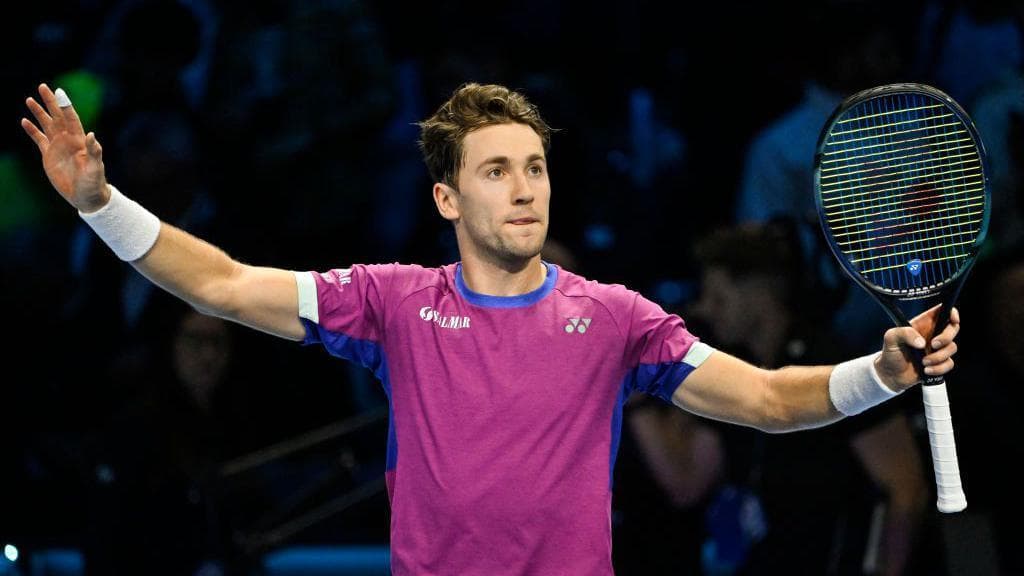 ATP Finals: Casper Ruud stuns Carlos Alcaraz in straight sets