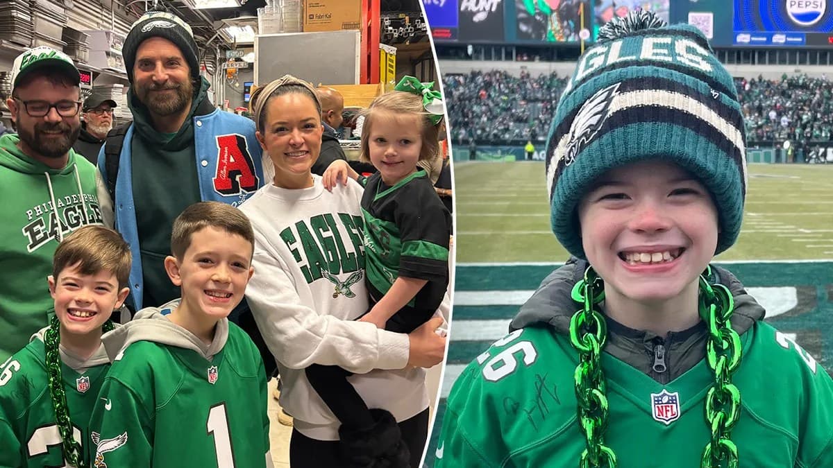 Super Bowl: Young Eagles fan’s priceless reaction to Bradley Cooper’s surprise