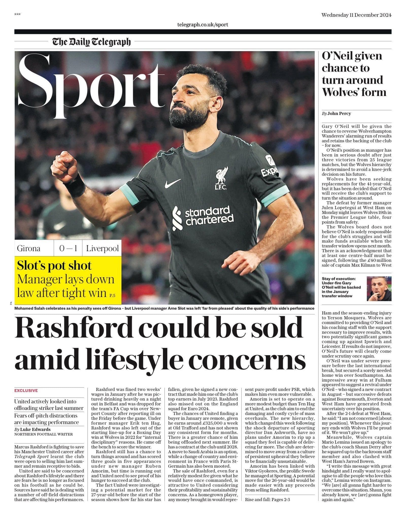 Wednesday’s gossip: Rashford, Martinez, Vlahovic, Van Dijk, Olmo, Salah