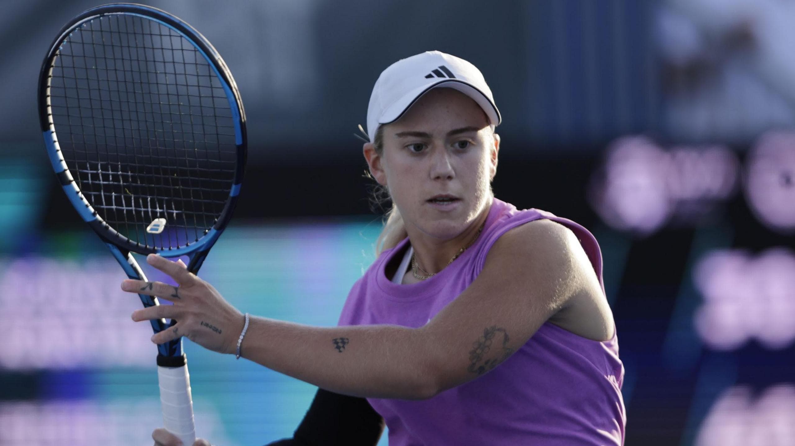 Emma Raducanu: Briton loses in Abu Dhabi Open first round to Marketa Vondrousova