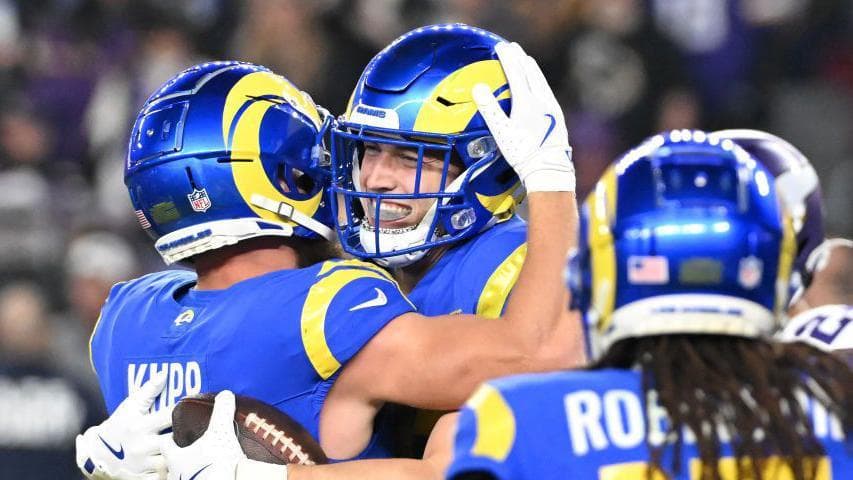 NFL play-offs: Los Angeles Rams beat Minnesota Vikings after fires force game to be relocated