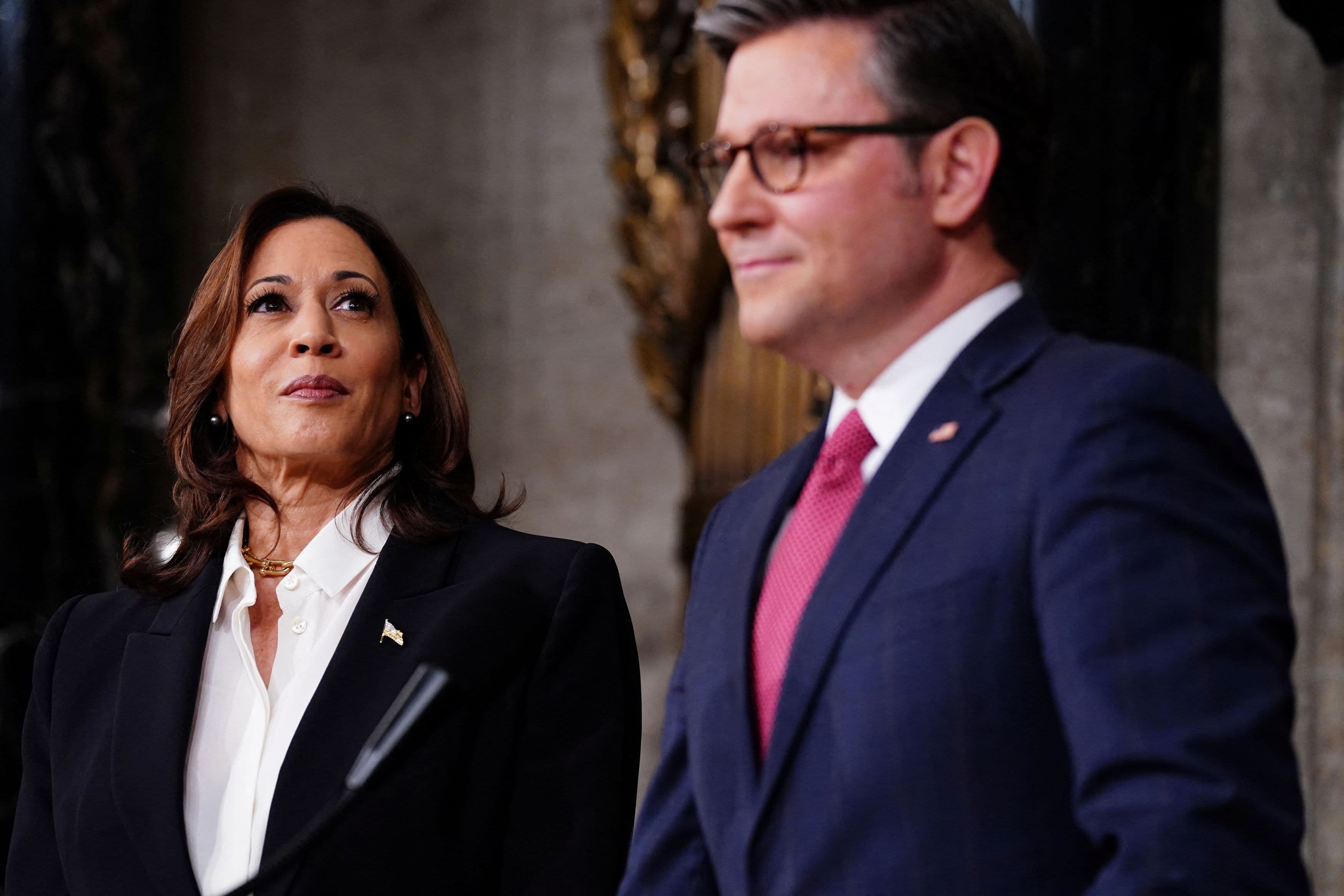Harris defends CHIPS Act after House Speaker Johnson suggests GOP would try to repeal law