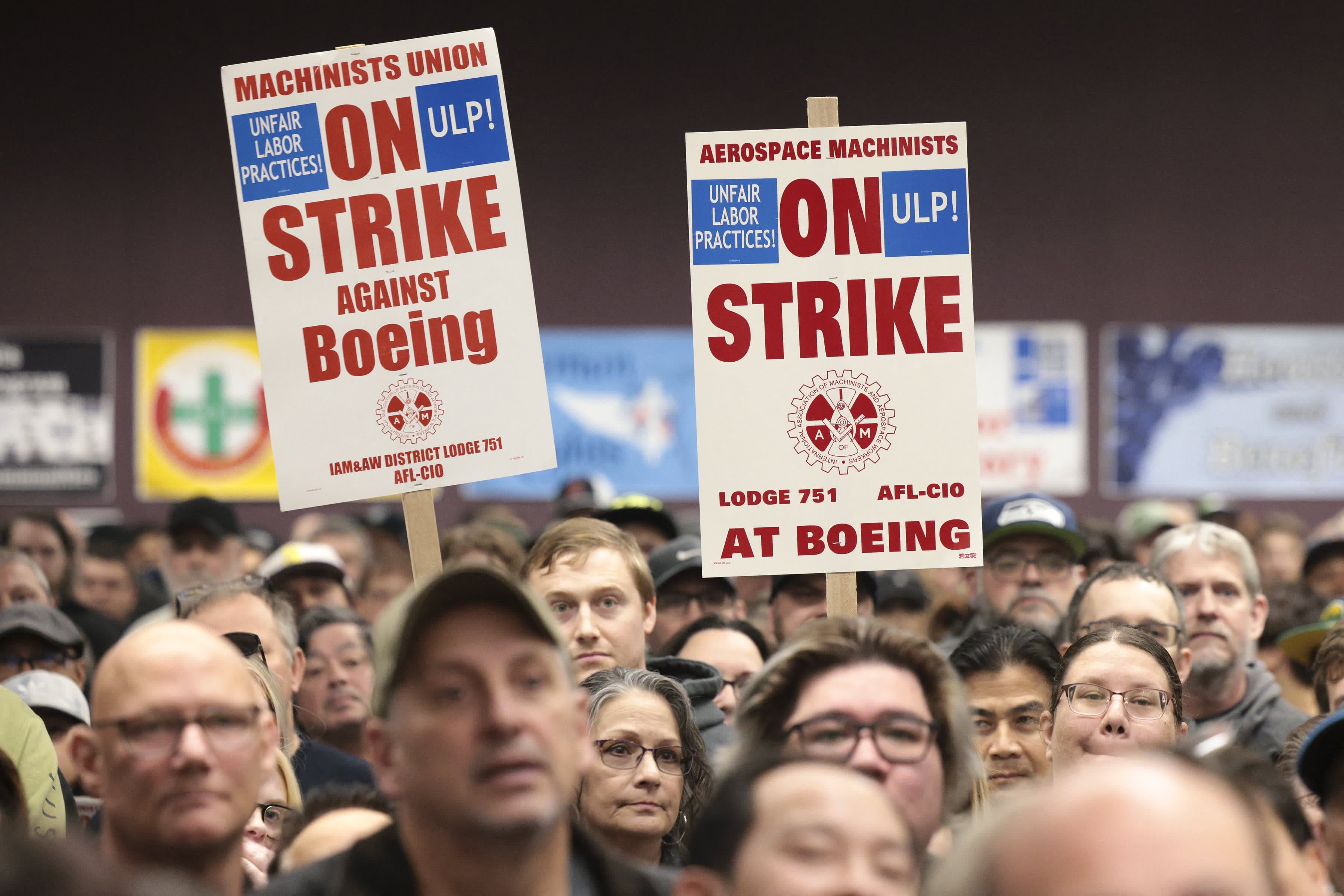 Boeing machinists reject new labor contract, extending more than 5-week strike